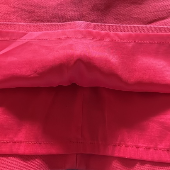 J. Crew red cotton mini skirt nautical post gold tone buttons Sz 6 - Picture 5 of 6